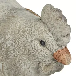 Gray Textured Chicken Statue