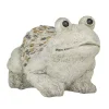 Gray Textured Frog Statue