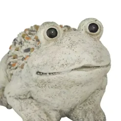 Gray Textured Frog Statue
