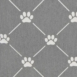 Gray Trellis Paw Print Storage Basket, 14 in.