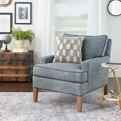 Gray Tufted Diagonal Checkers Throw Pillow