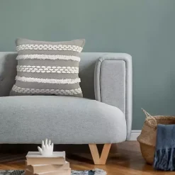 Gray Tufted Indoor/Outdoor Pillow