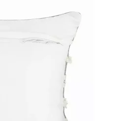 Gray Tufted Indoor/Outdoor Pillow