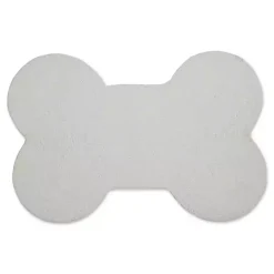 Gray Woof Bone Pet Bowl Mat