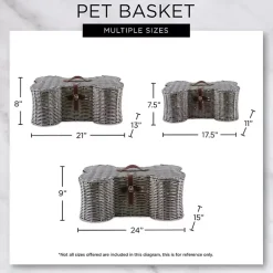 Gray Woven Bone Shaped Basket, 21 in.