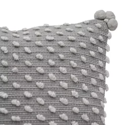 Gray Woven Knots Outdoor Pillow