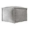 Gray Woven Outdoor Pouf