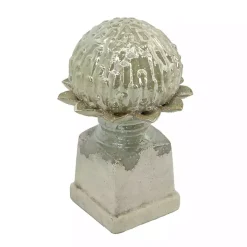 Graywash Artichoke Stoneware Statue