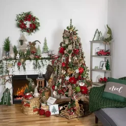 Green & Gold Onion & Finial Ornaments, Set of 4