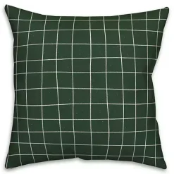 Green & White Grid Indoor/Outdoor Pillow