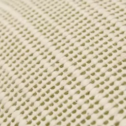 Green and Natural Sea Striped Pillow