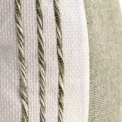 Green and White Block Loop Throw Pillow