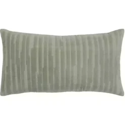 Green Asymmetrical Stripe Lumbar Pillow