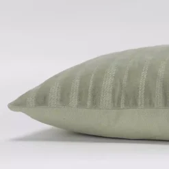 Green Asymmetrical Stripe Lumbar Pillow