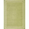 Green Bordered Indoor/Outdoor Area Rug, 6x9