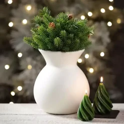 Green Christmas Tree Kitira Candles, Set of 2