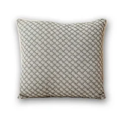 Green Cross-Stitch Woven Pillow
