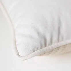 Green Cross-Stitch Woven Pillow