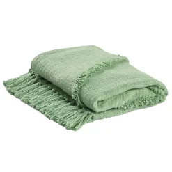 Green Diamond Tufted Cotton Throw