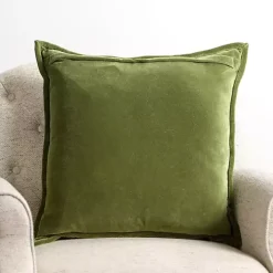 Green Diamond Velvet Pillow