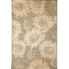Green Floral Blooms Outdoor Area Rug, 4x7