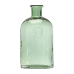Green Glass Bottleneck Vase