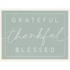 Green Grateful Thankful Framed Wall Plaque