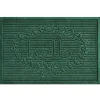 Green Hello Ribbed Durable Doormat