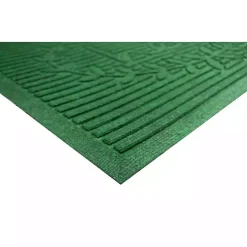Green Hello Ribbed Durable Doormat