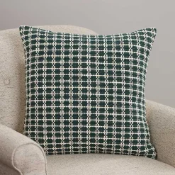 Green Hemlock Woven Pillow