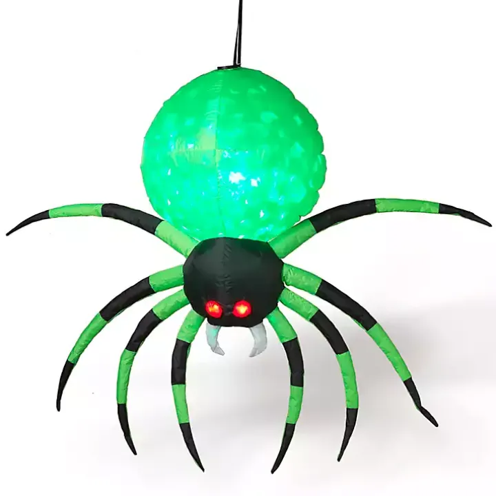 Green Inflatable Disco Light Spider