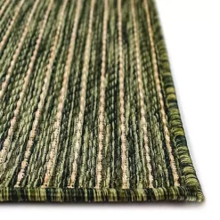 Green Intertwined Santal Outdoor Area Rug, 6x9