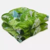 Green Jungle Outdoor Seat Cushions, Set of 2