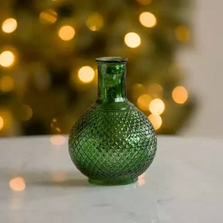 Green Mercury Glass Vase