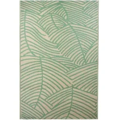 Green Palm Leaf Outdoor Area Rug, 4x6
