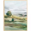 Green Pastures I Framed Canvas Art Print