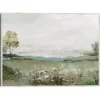Green Prairie Field Framed Canvas Art Print