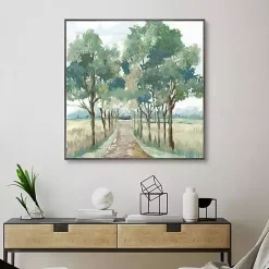 Green Reverie Framed Canvas Art Print