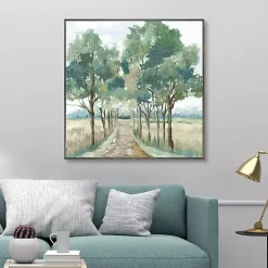 Green Reverie Framed Canvas Art Print