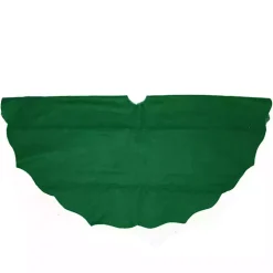 Green Scalloped Christmas Tree Skirt, 38 in.