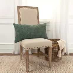 Green Stonewash Botanical Pillow