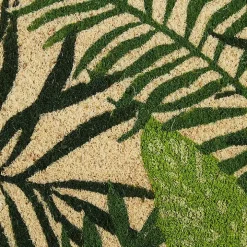 Green Tropical Fronds Doormat