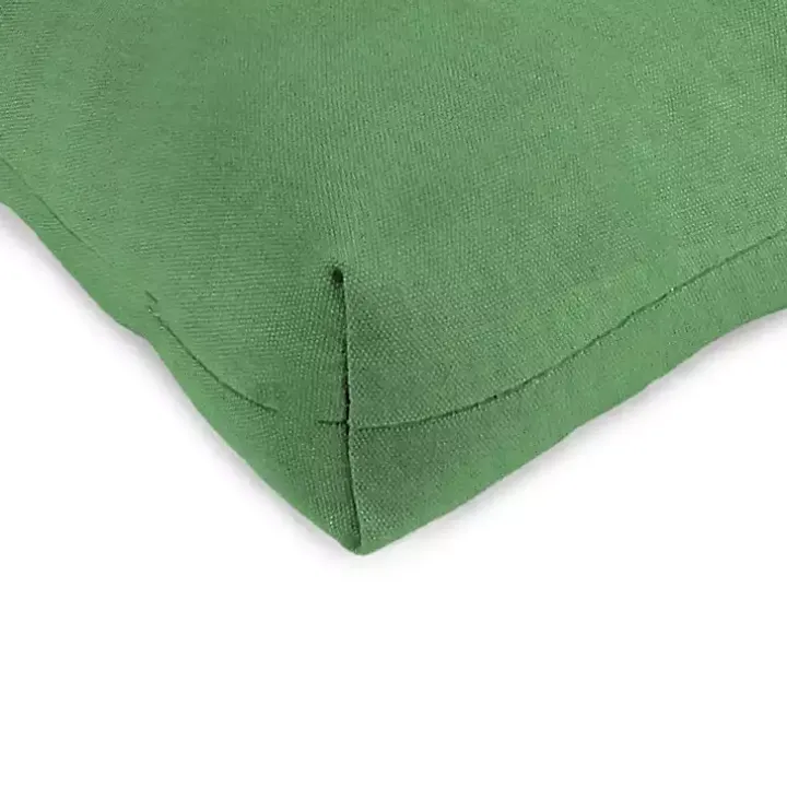 Green Tufted Outdoor Chair Cushions, Set of 2