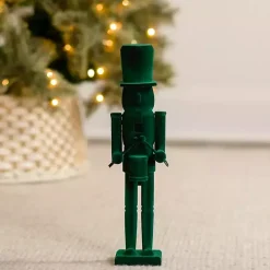 Green Velvet Nutcracker Tabletop Statue