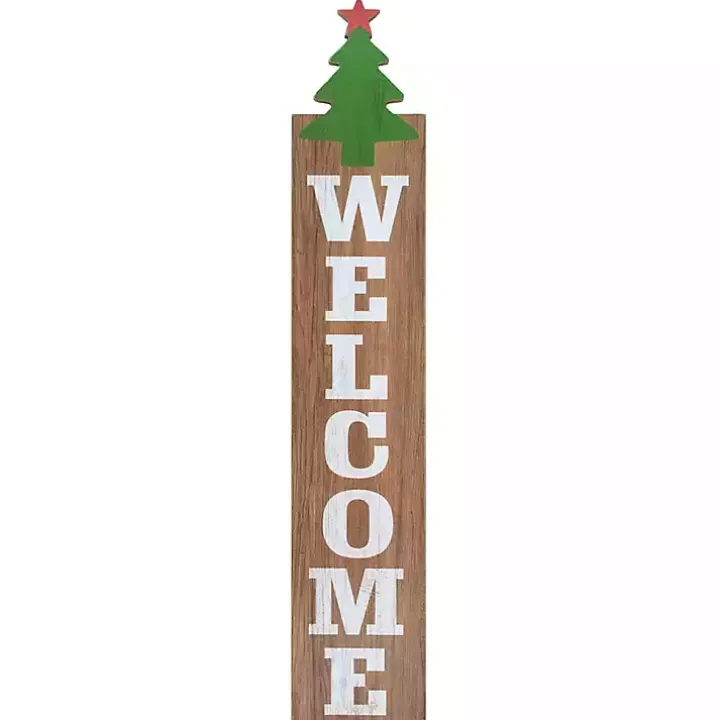 Green Welcome Christmas Tree Wall Decoration