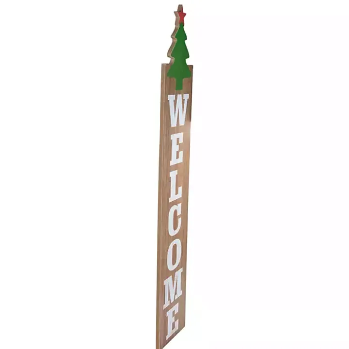 Green Welcome Christmas Tree Wall Decoration