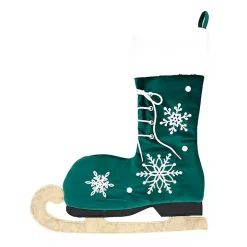 Green Winter Skate Stocking