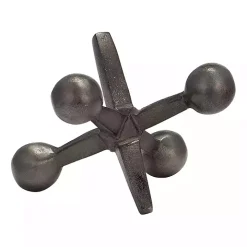 Gunmetal Gray Metal Jack Sculpture