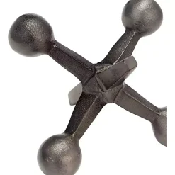 Gunmetal Gray Metal Jack Sculpture