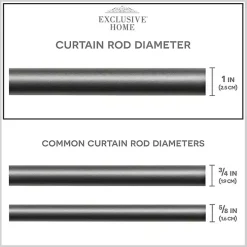 Gunmetal Hyde Wrap Around Curtain Rod, 120 in.